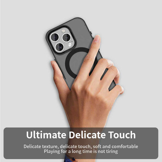 MagSafe-Hülle für Apple iPhone 15 Pro, Techsuit, CandyCase, Schwarz
