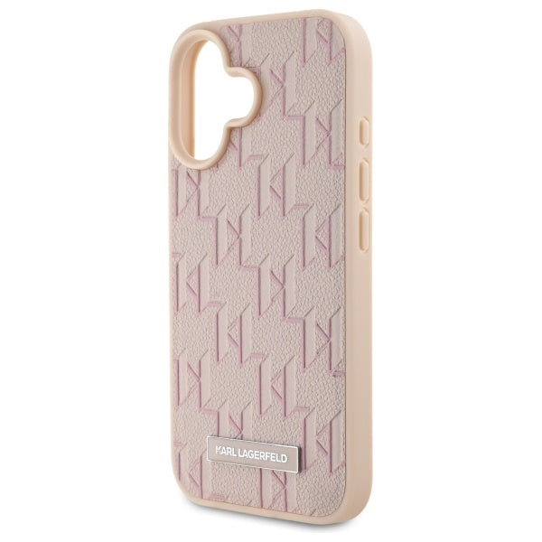 MagSafe Hülle für Apple iPhone 16, Karl Lagerfeld, Hot Stamp, Rosa