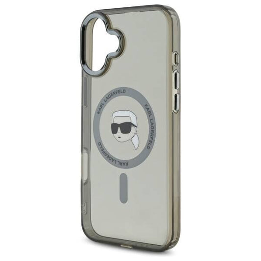 MagSafe Hülle für Apple iPhone 16 Plus, Karl Lagerfeld, IML Karl's Head, Schwarz