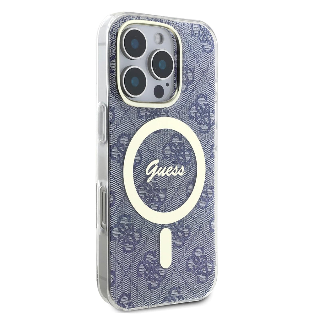 MagSafe Case for Apple iPhone 16 Pro Max, Guess, IML 4G, Blue