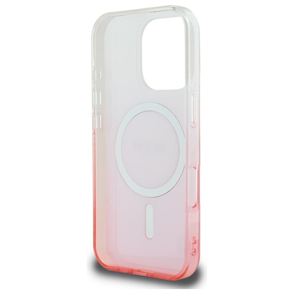 MagSafe Hülle für Apple iPhone 16 Pro Max, Guess, IML Glitter Gradient, Rosa