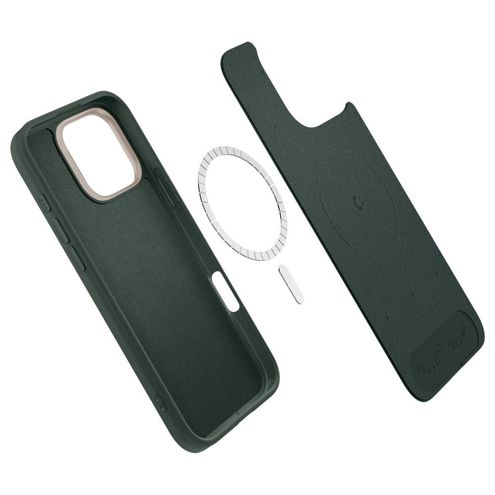 MagSafe Hülle für Apple iPhone 16 Pro Max, Spigen, Cyrill Kajuk, Satin Grün ACS08398