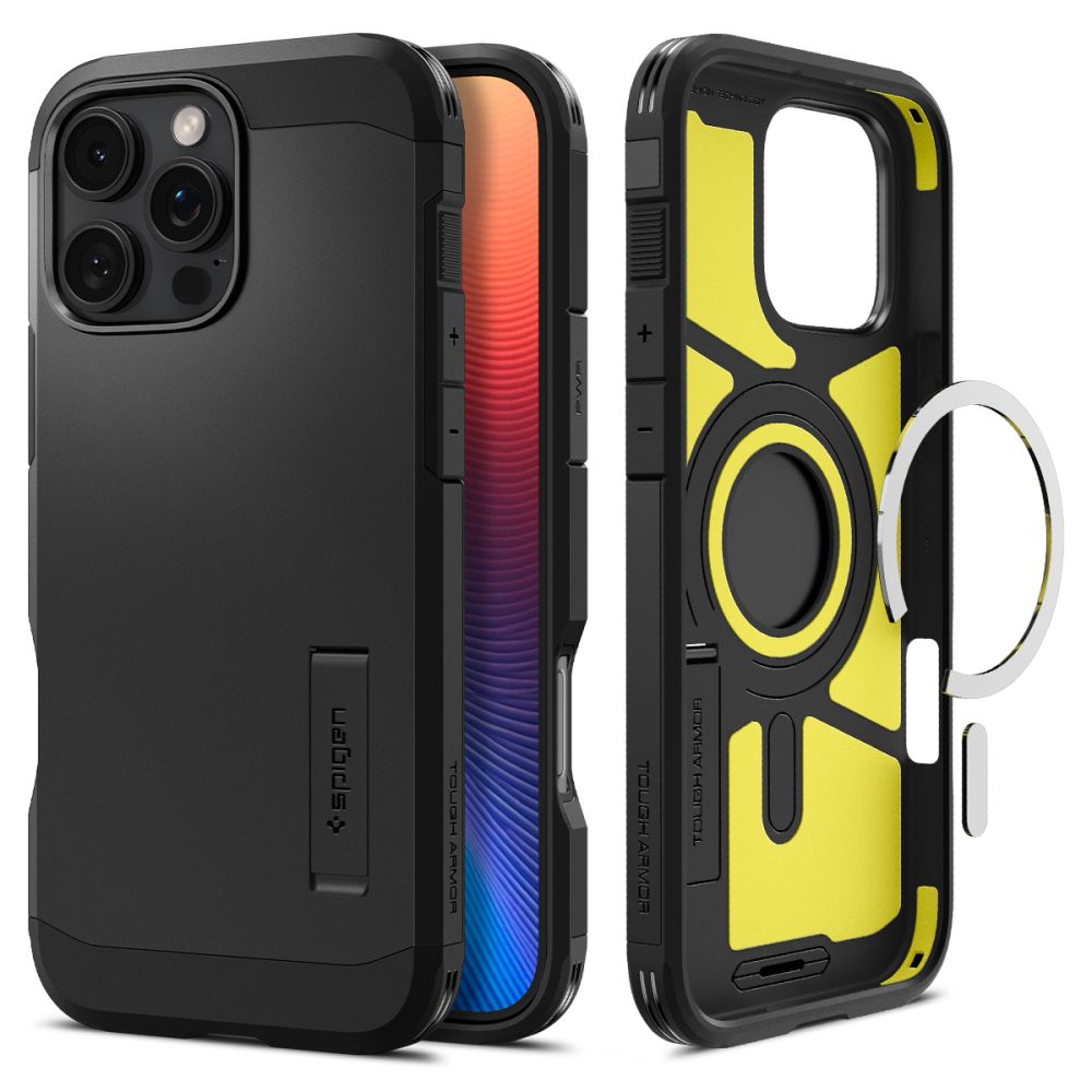 MagSafe Hülle für Apple iPhone 16 Pro Max, Spigen, Tough Armor, Schwarz