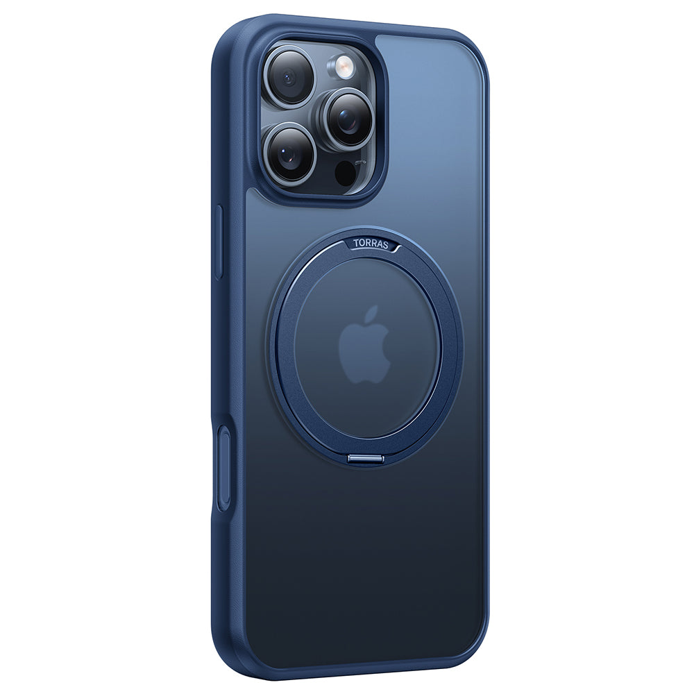 MagSafe Hülle für Apple iPhone 16 Pro Max, Torras, Ostand Pro, Marineblau
