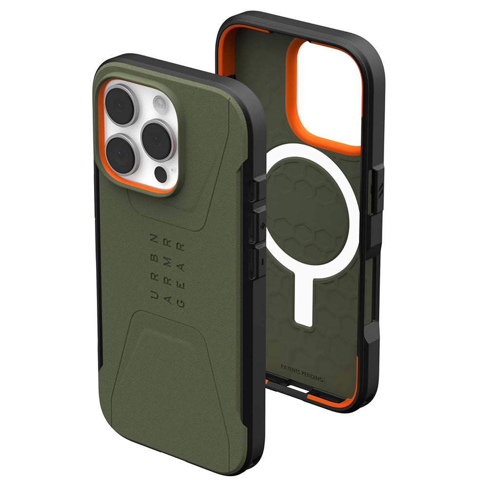 MagSafe Hülle für Apple iPhone 16 Pro, Urban Armor Gear, Civilian, Grün