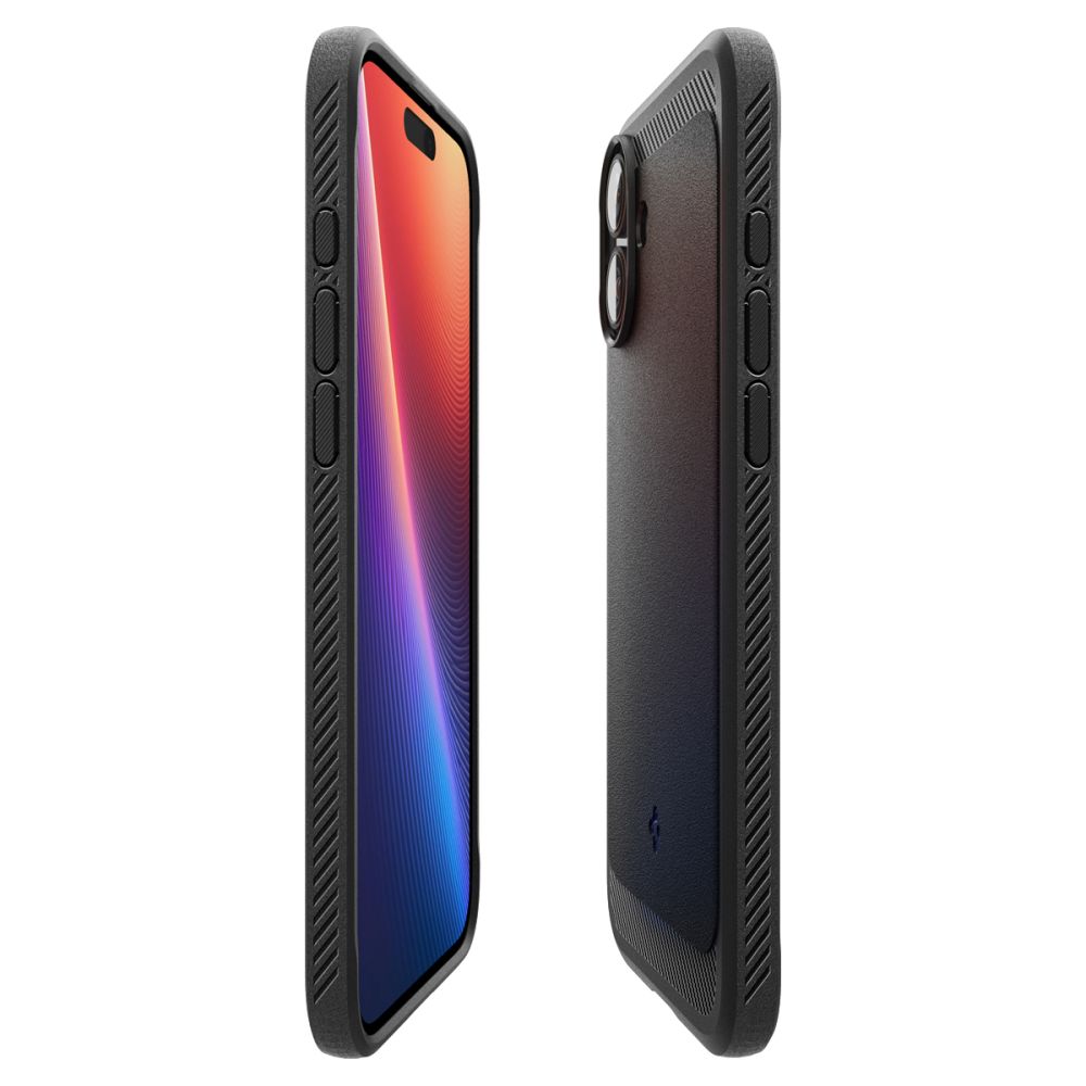 MagSafe Hülle für Apple iPhone 16, Spigen, Rugged Armor, Mattschwarz