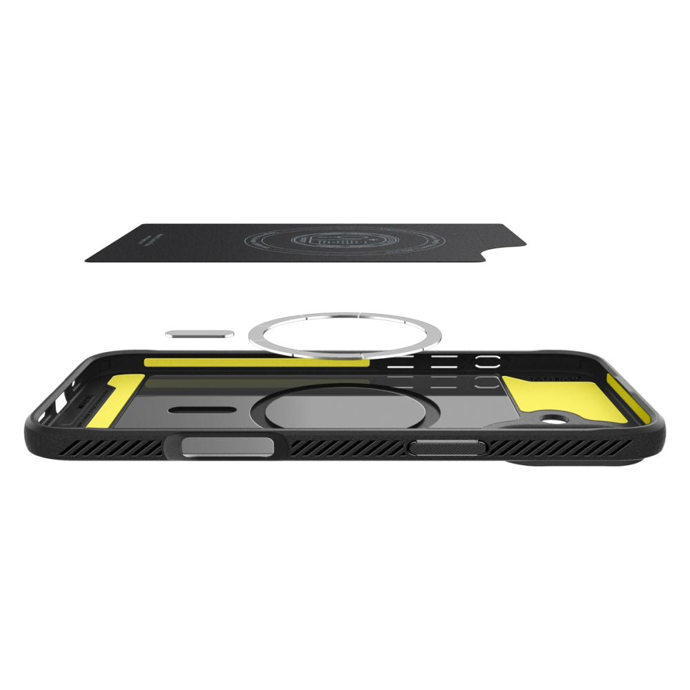 MagSafe Hülle für Apple iPhone 16, Spigen, Rugged Armor, Mattschwarz