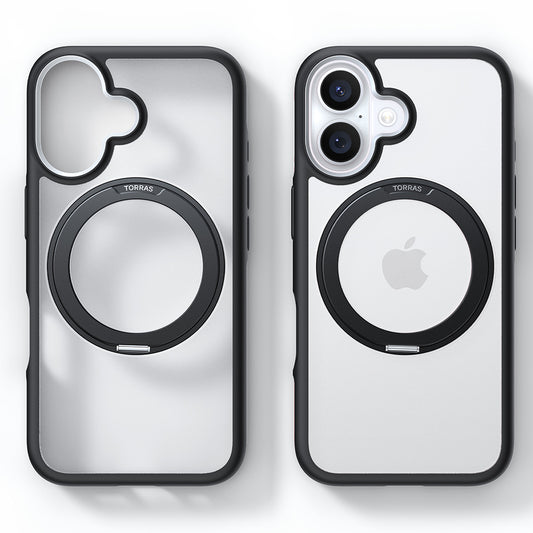 MagSafe Hülle für Apple iPhone 16, Torras, Ostand R Fusion, Schwarz