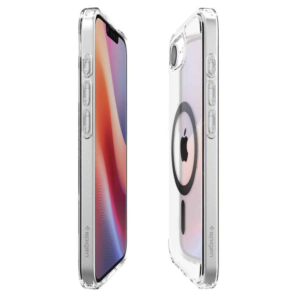 MagSafe-Hülle für Apple iPhone 17e / 16e, Spigen, Ultra Hybrid Carbon, Transparent ACS09140