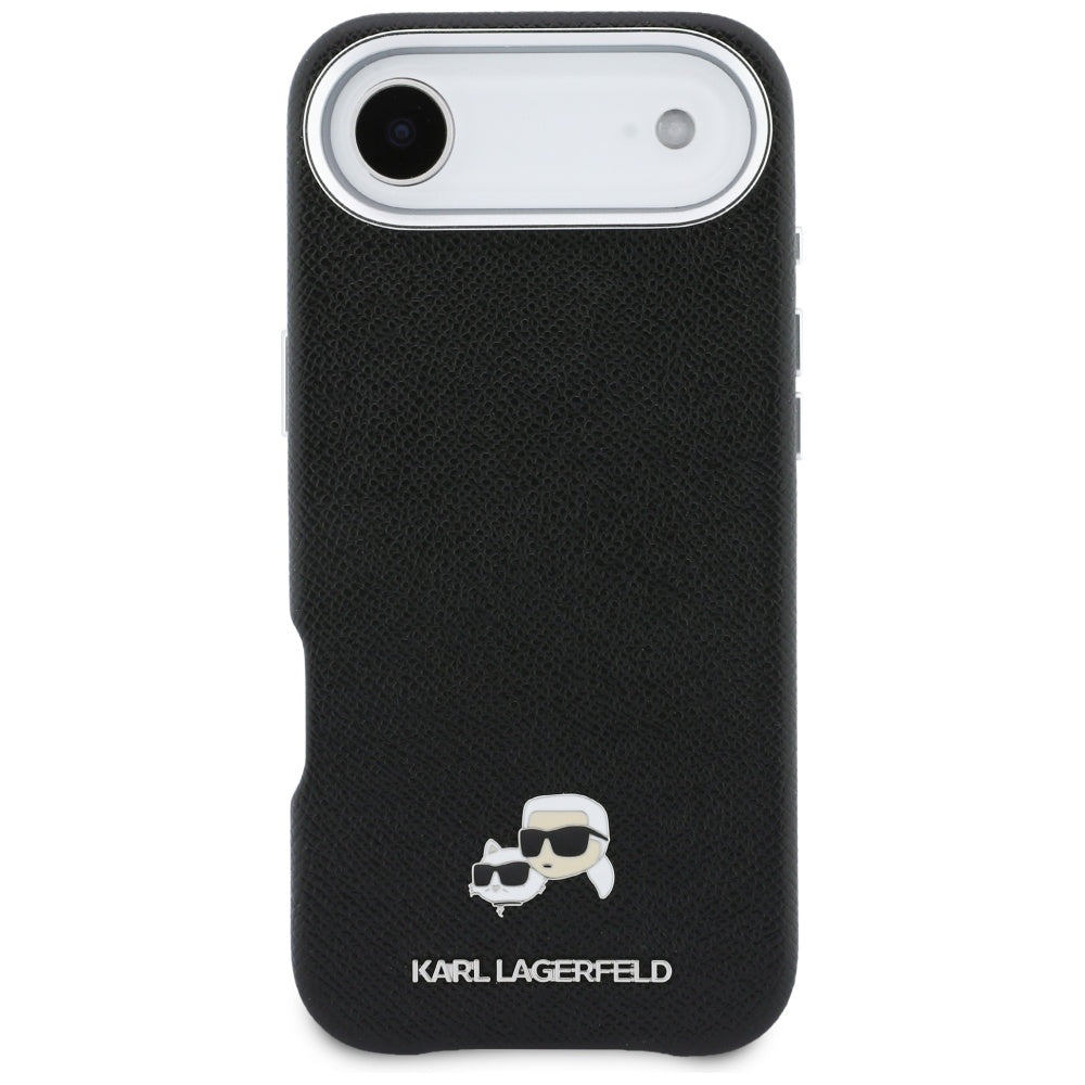 MagSafe Hülle für Apple iPhone 17 Air, Karl Lagerfeld, Karl & Choupette Head's Pin, Schwarz