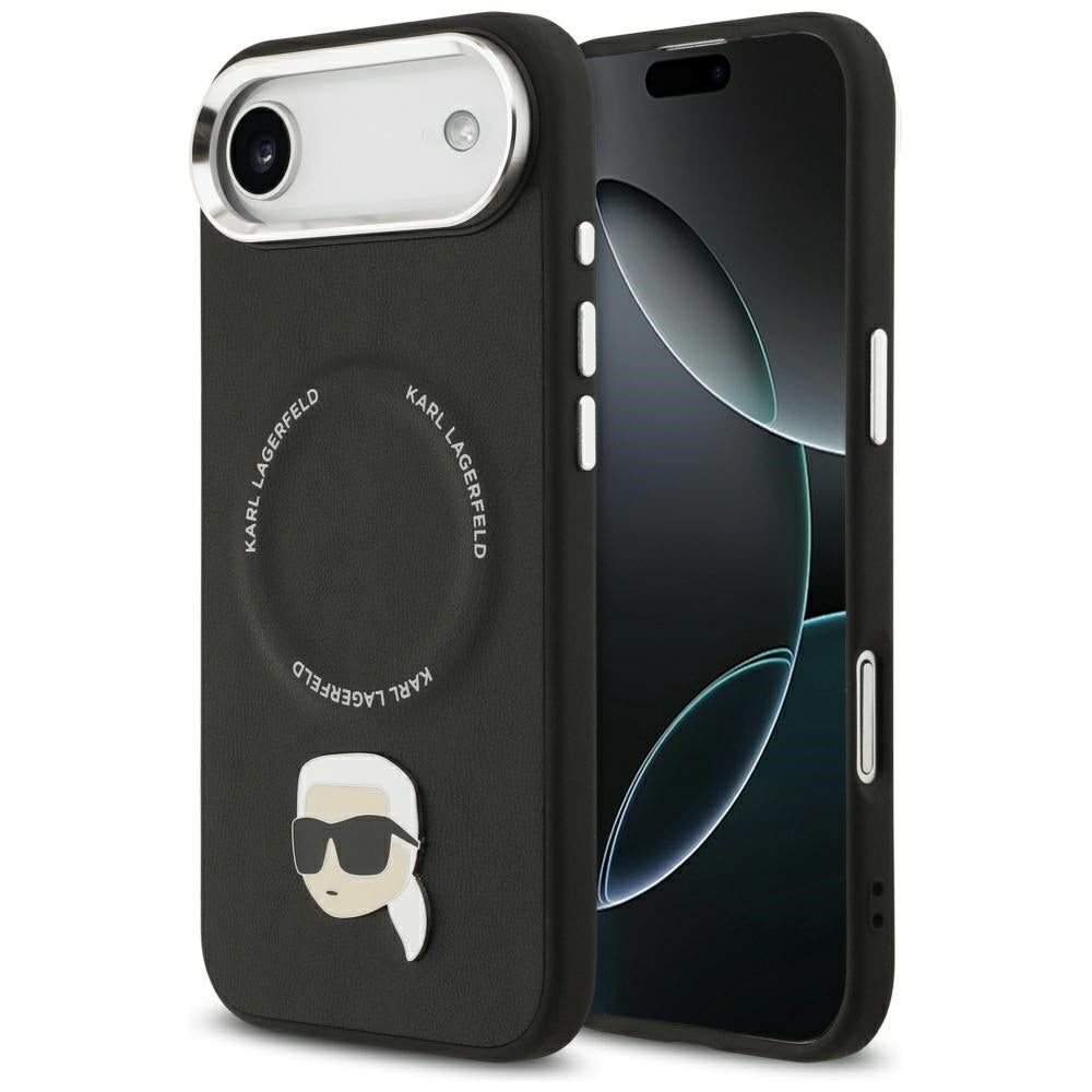 MagSafe Hülle für Apple iPhone 17 Air, Karl Lagerfeld, Karl Pin, Schwarz