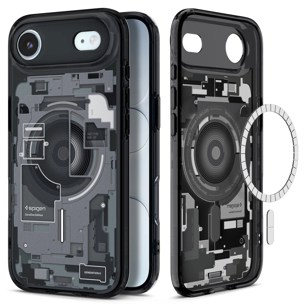 MagSafe Hülle für Apple iPhone 17 Air, Spigen, Ultra Hybrid Zero One, Schwarz ACS10320