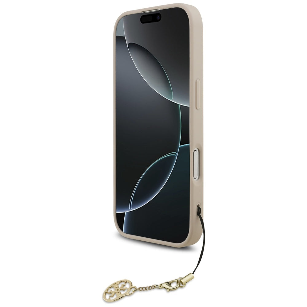 MagSafe Hülle für Apple iPhone 17, Guess, 4G Charm Cradle, Rosa