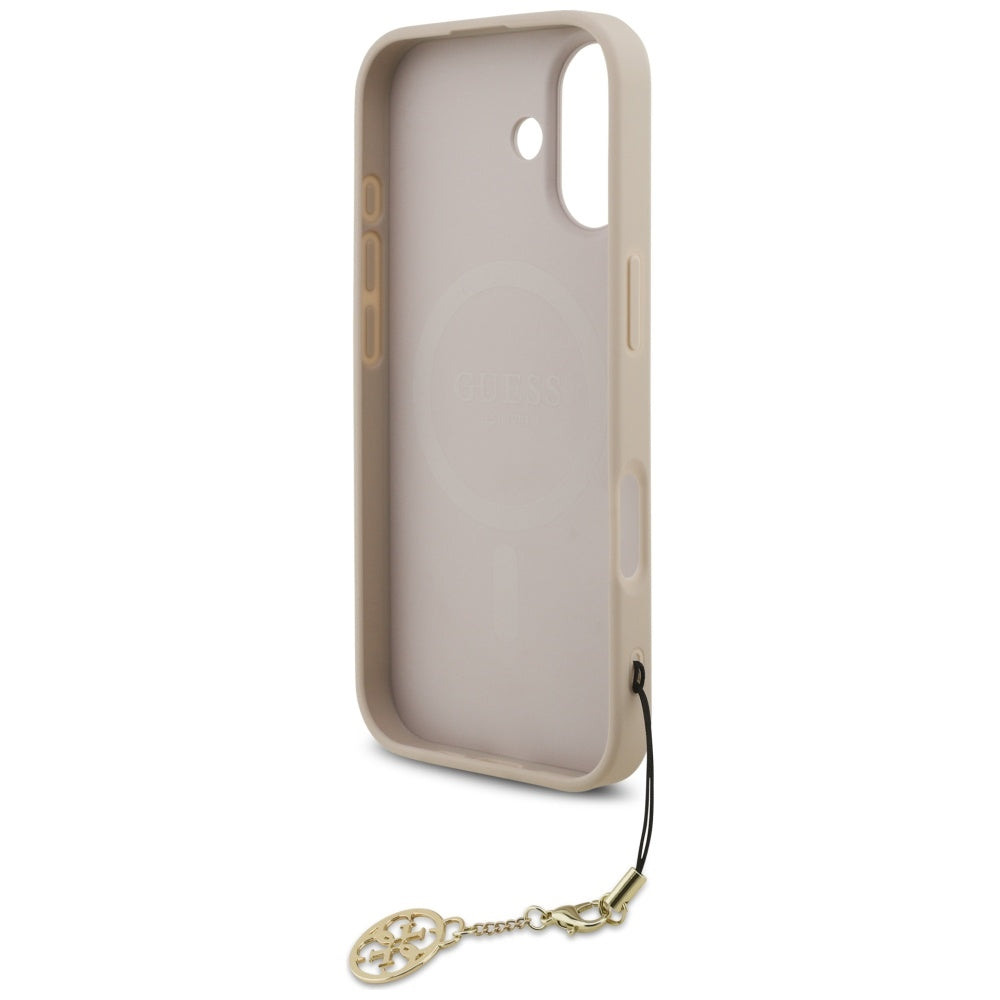 MagSafe Hülle für Apple iPhone 17, Guess, 4G Charm Cradle, Rosa