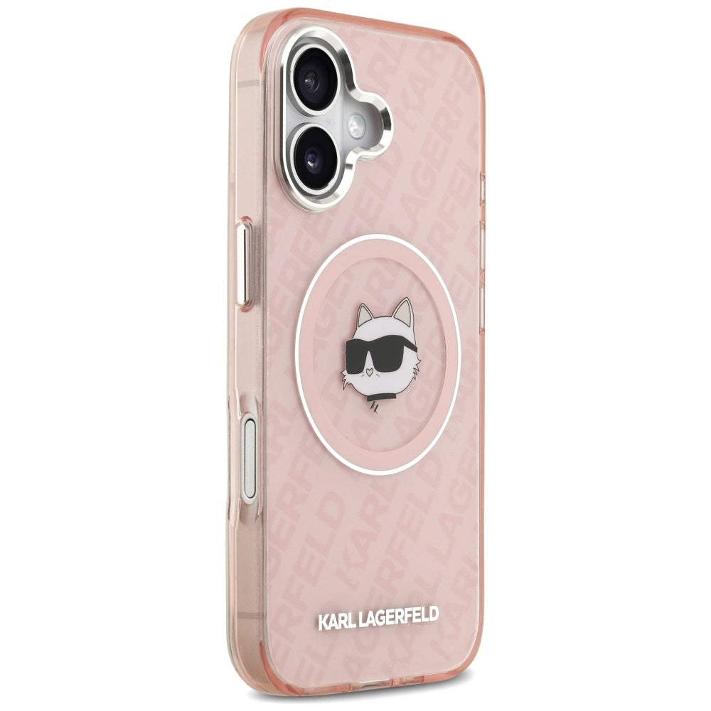 MagSafe Case for Apple iPhone 17, Karl Lagerfeld, IML Choupette's Head, Pink