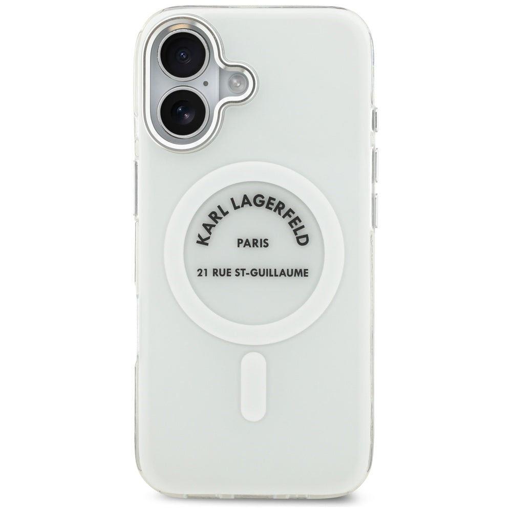 MagSafe Hülle für Apple iPhone 17, Karl Lagerfeld, IML Logo RSG, Transparent