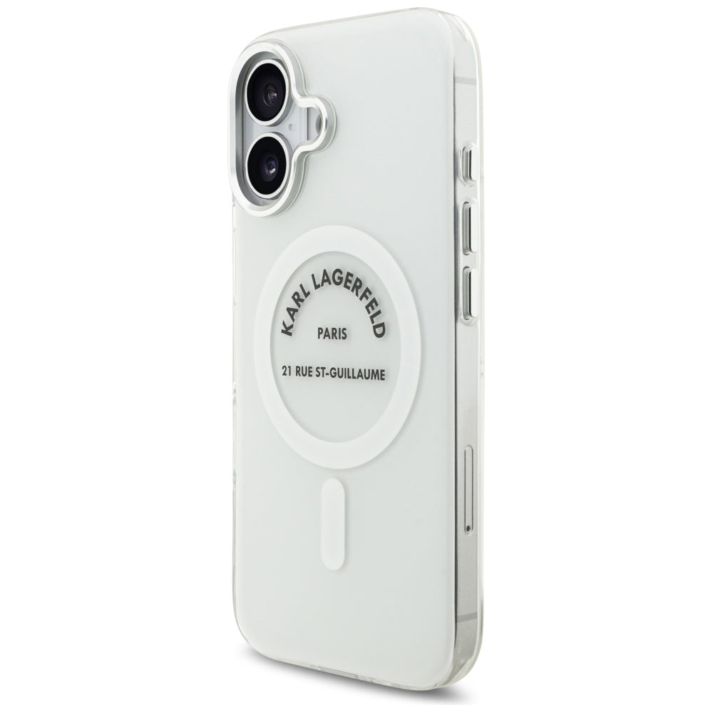 MagSafe Hülle für Apple iPhone 17, Karl Lagerfeld, IML Logo RSG, Transparent