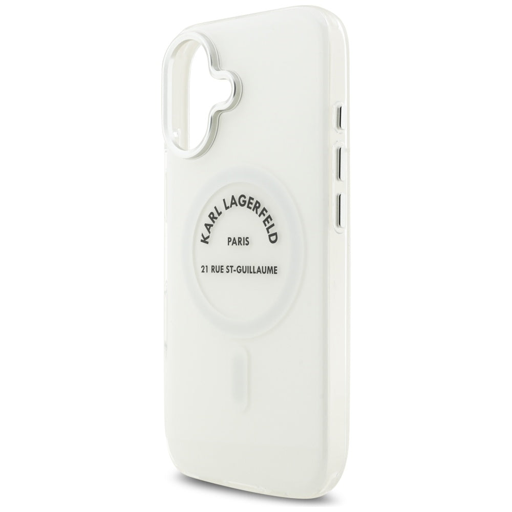 MagSafe Hülle für Apple iPhone 17, Karl Lagerfeld, IML Logo RSG, Transparent