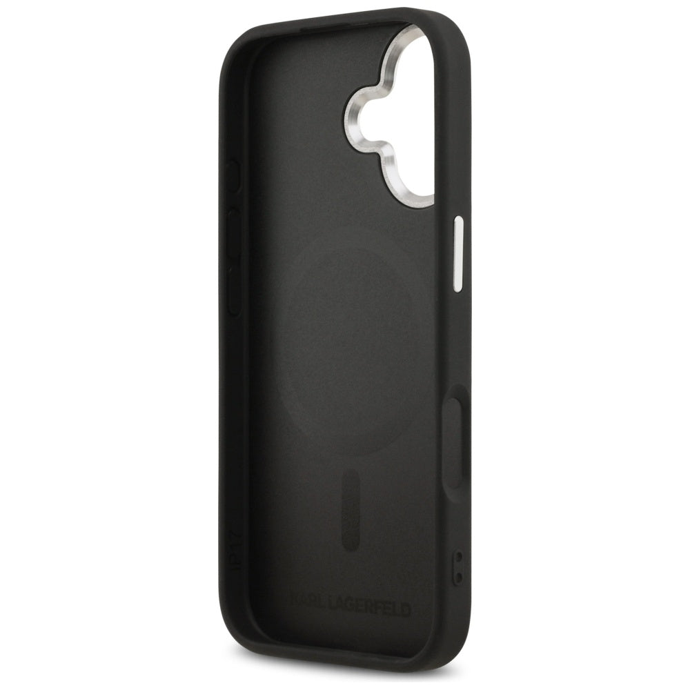 MagSafe Case for Apple iPhone 17, Karl Lagerfeld, Karl & Choupette Pins, Black