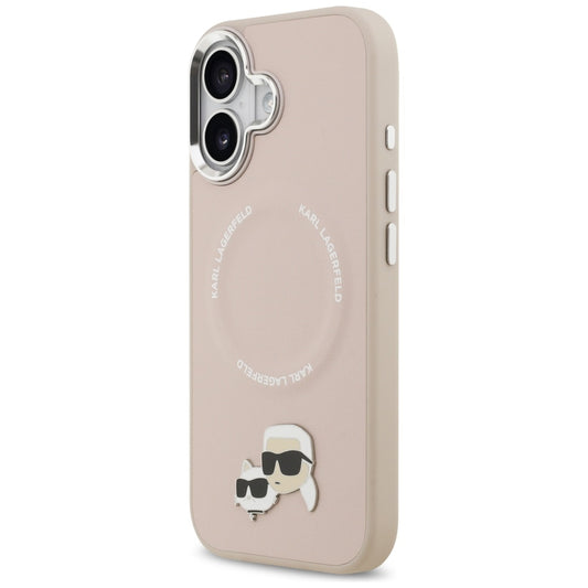 MagSafe Case for Apple iPhone 17, Karl Lagerfeld, Karl & Choupette Pins, Pink