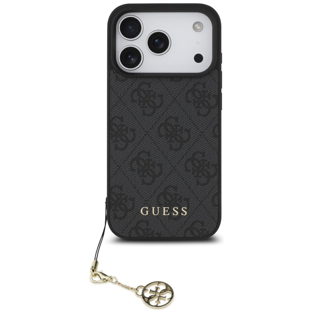 MagSafe Hülle für Apple iPhone 17 Pro, Guess, 4G Charm Cradle, Schwarz