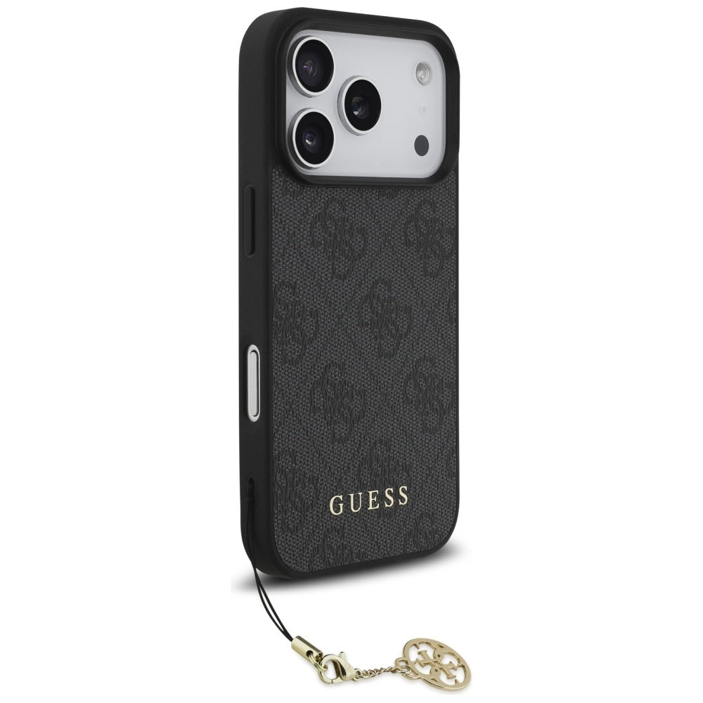 MagSafe Hülle für Apple iPhone 17 Pro, Guess, 4G Charm Cradle, Schwarz