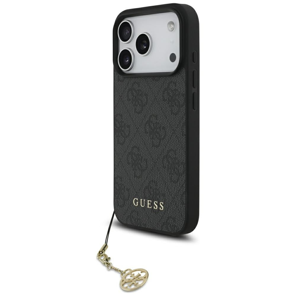 MagSafe Hülle für Apple iPhone 17 Pro, Guess, 4G Charm Cradle, Schwarz