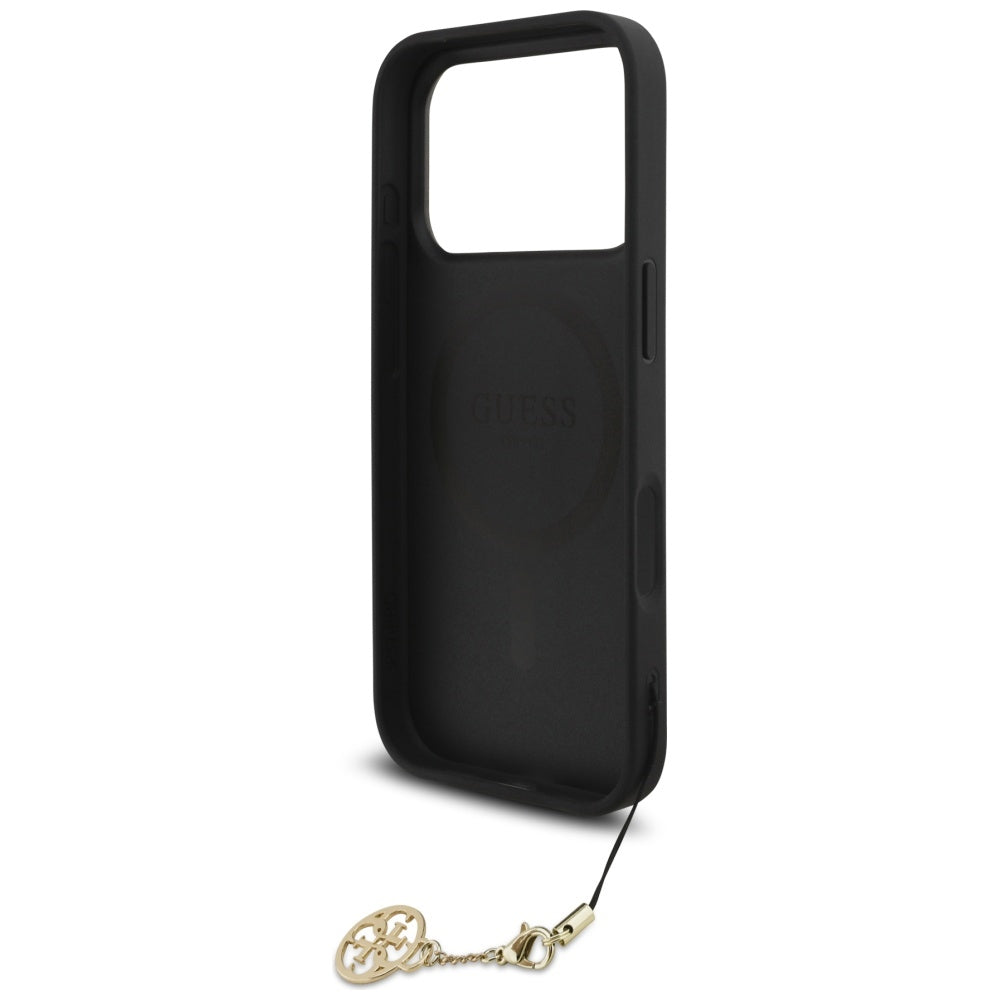 MagSafe Hülle für Apple iPhone 17 Pro, Guess, 4G Charm Cradle, Schwarz