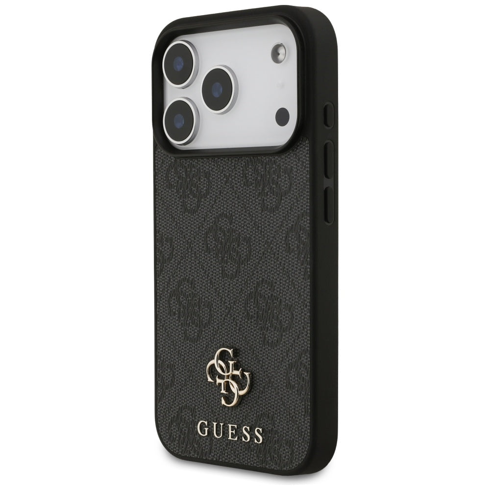 MagSafe Hülle für Apple iPhone 17 Pro, Guess, 4G Small and Classic Logo, Schwarz