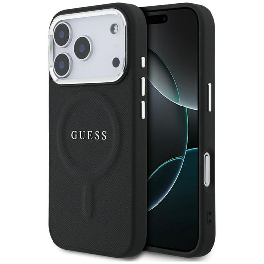 MagSafe Hülle für Apple iPhone 17 Pro, Guess, Classic Logo, Schwarz
