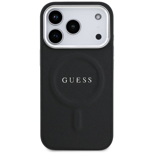 MagSafe Hülle für Apple iPhone 17 Pro, Guess, Classic Logo, Schwarz