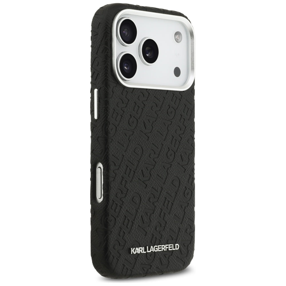 MagSafe Hülle für Apple iPhone 17 Pro, Karl Lagerfeld, FW Stamped Karl, Schwarz