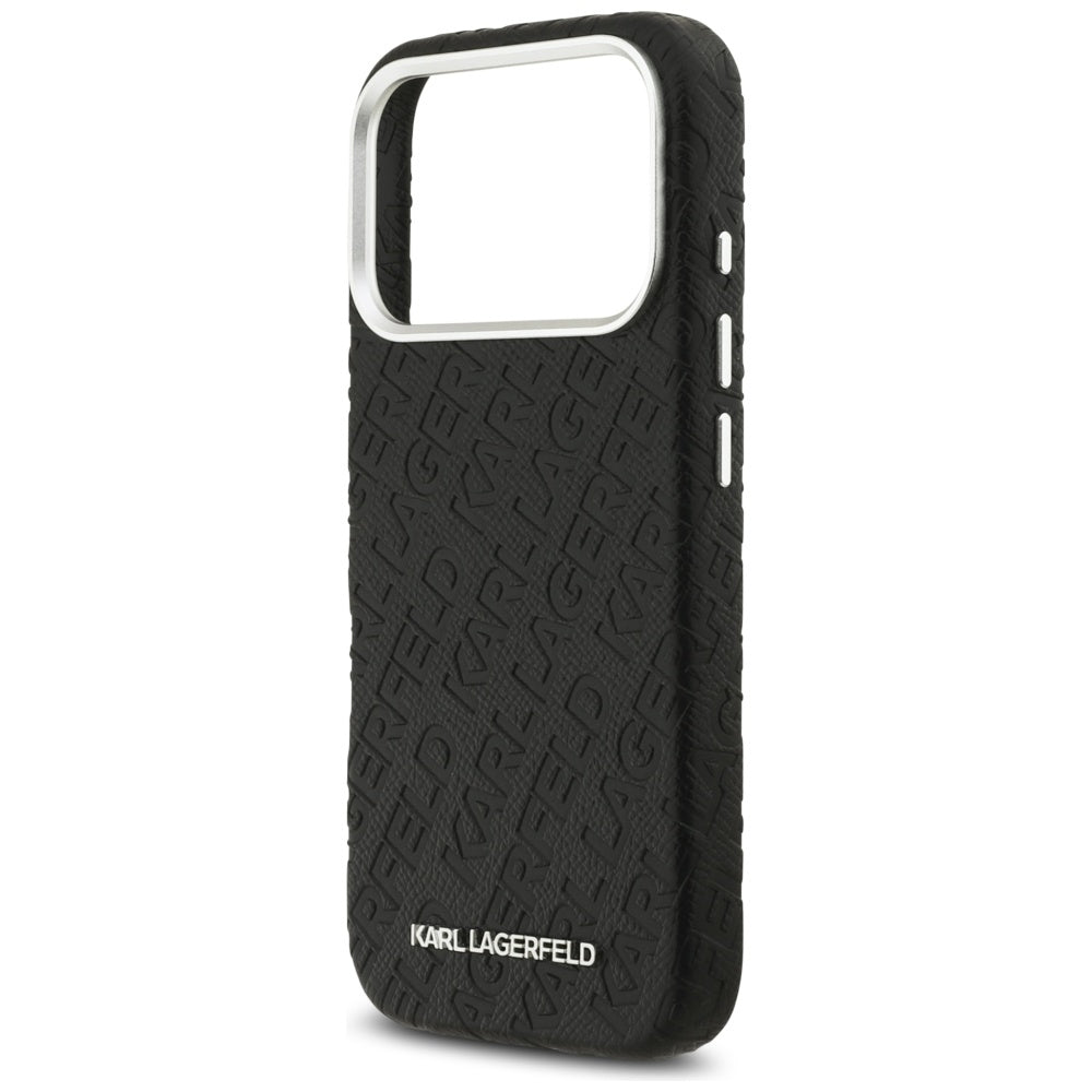 MagSafe Hülle für Apple iPhone 17 Pro, Karl Lagerfeld, FW Stamped Karl, Schwarz