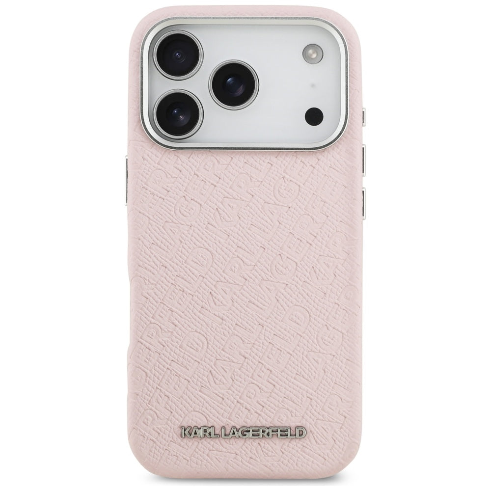 MagSafe Hülle für Apple iPhone 17 Pro, Karl Lagerfeld, FW Stamped Karl, Rosa