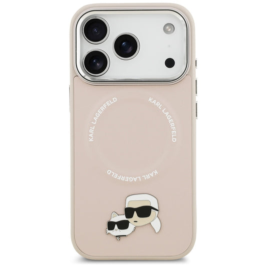MagSafe Case for Apple iPhone 17 Pro, Karl Lagerfeld, Karl & Choupette Pins, Pink