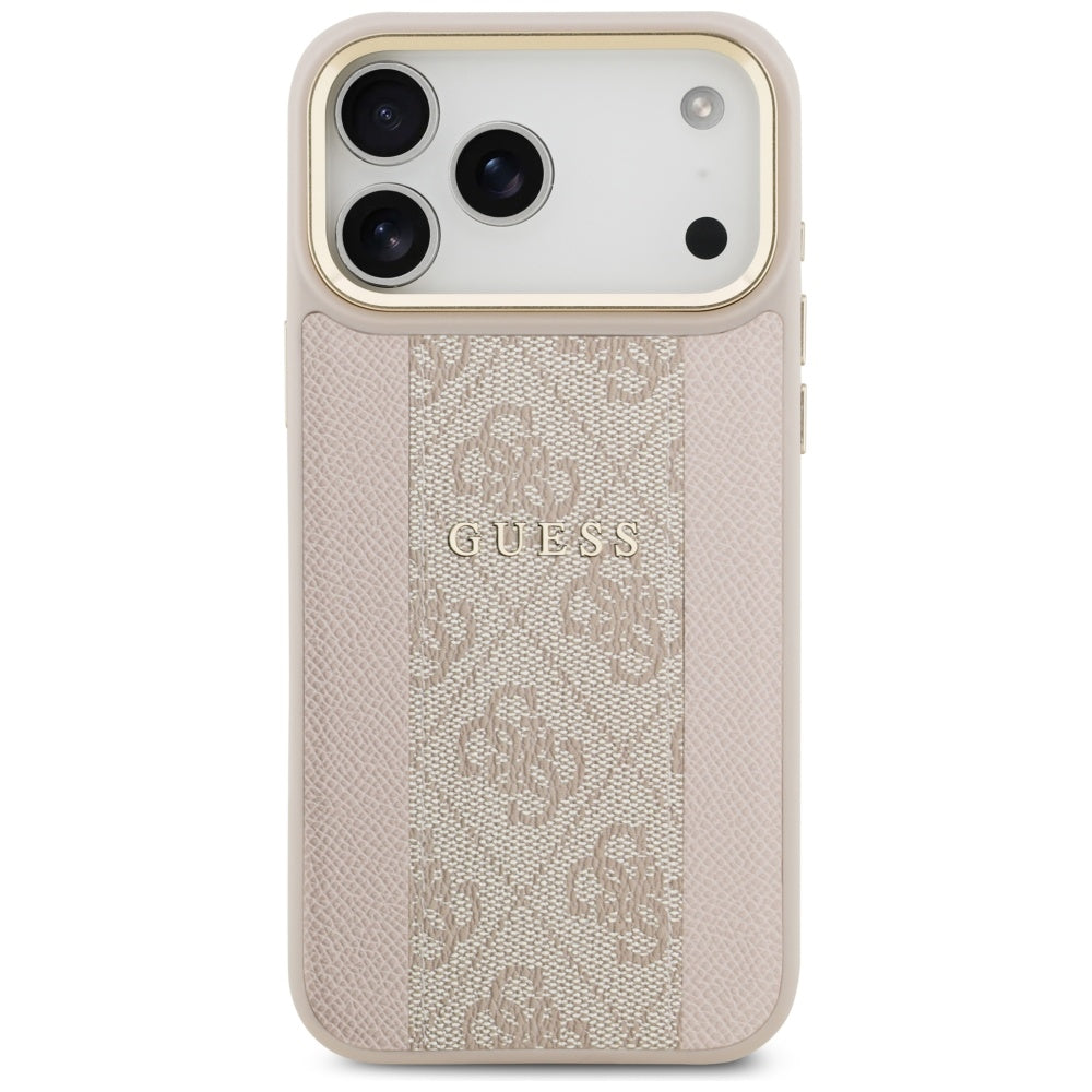 MagSafe Case for Apple iPhone 17 Pro Max, Guess, 4G Stripe, Pink