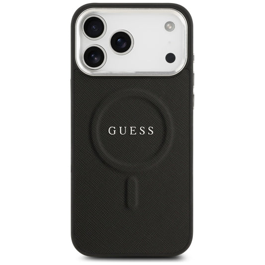 MagSafe Hülle für Apple iPhone 17 Pro Max, Guess, Classic Logo, Schwarz