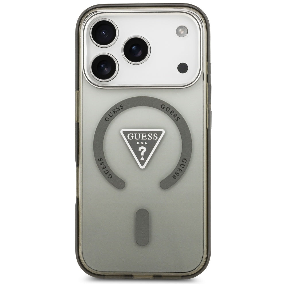 MagSafe Hülle für Apple iPhone 17 Pro Max, Guess, IML Gradient Triangle Logo, Khaki