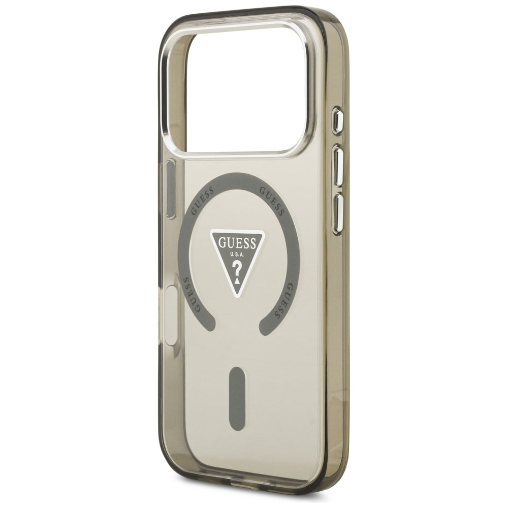 MagSafe Hülle für Apple iPhone 17 Pro Max, Guess, IML Gradient Triangle Logo, Khaki
