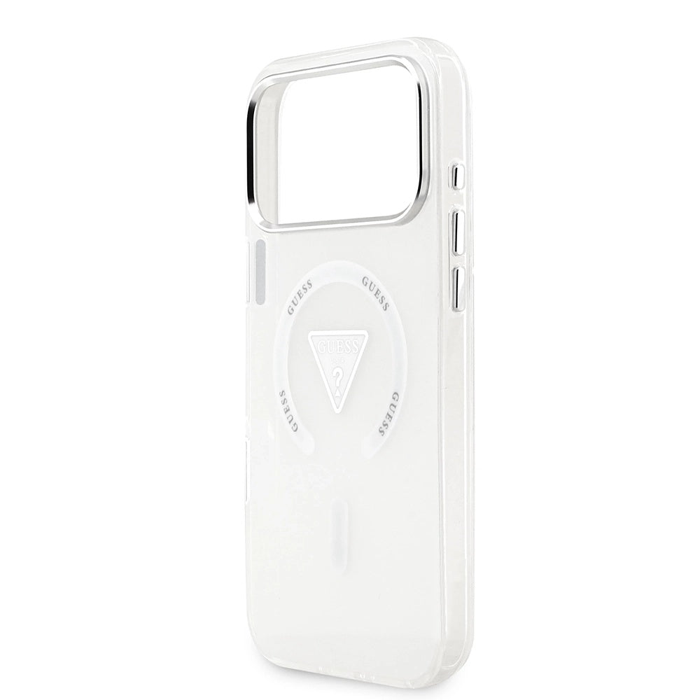 MagSafe Hülle für Apple iPhone 17 Pro Max, Guess, IML Gradient Triangle Logo, Transparent