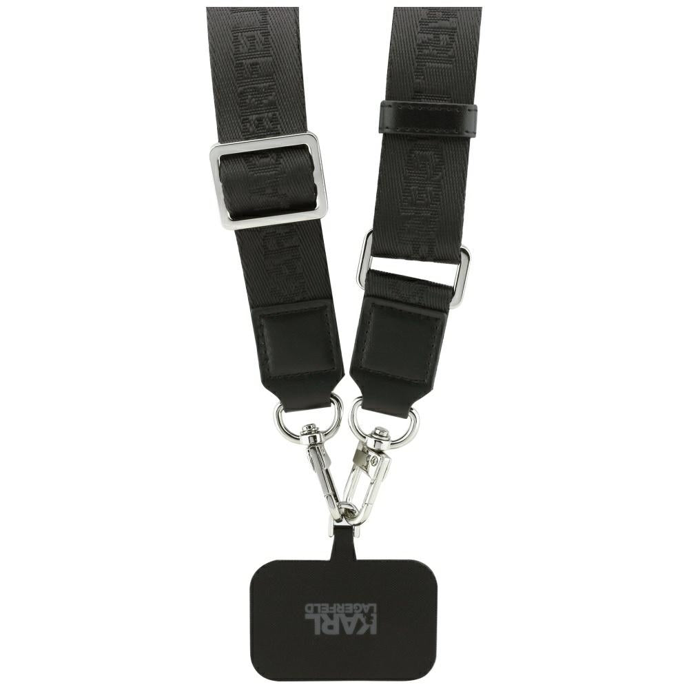 MagSafe Hülle für Apple iPhone 17 Pro Max, Karl Lagerfeld, Big Strap Karl Metal Logo, Schwarz