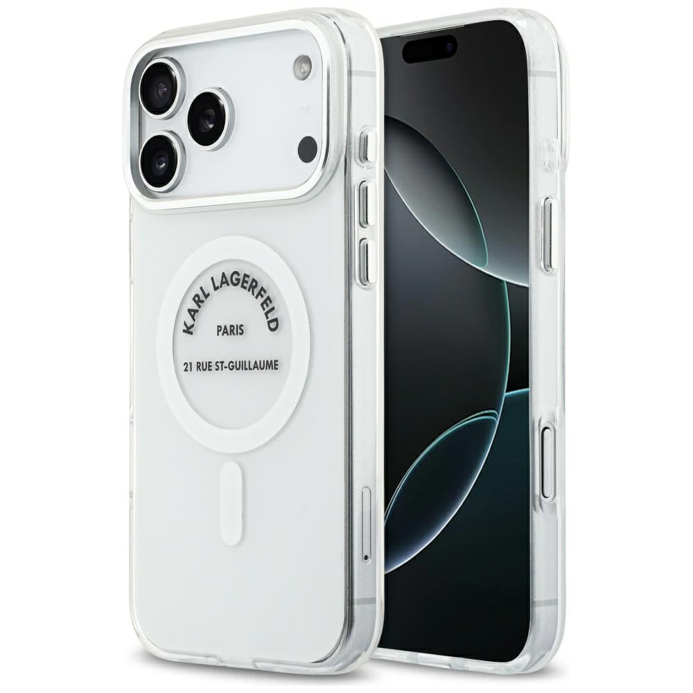 MagSafe Hülle für Apple iPhone 17 Pro Max, Karl Lagerfeld, IML Logo RSG, Transparent