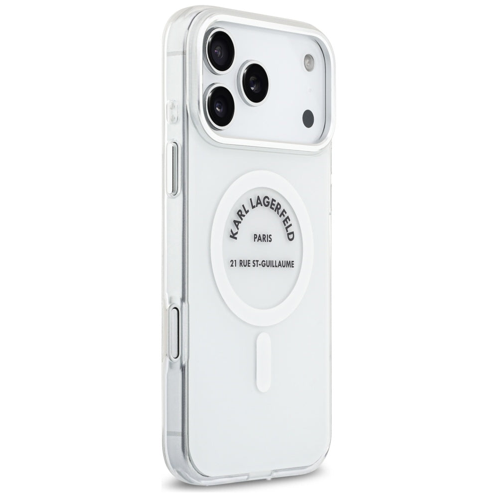 MagSafe Hülle für Apple iPhone 17 Pro Max, Karl Lagerfeld, IML Logo RSG, Transparent
