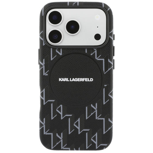 MagSafe Hülle für Apple iPhone 17 Pro Max, Karl Lagerfeld, KL Monogram Logo, Schwarz
