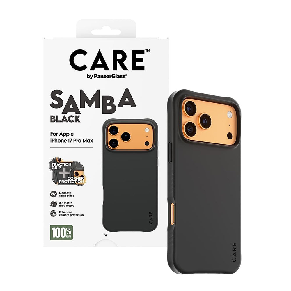 MagSafe Case for Apple iPhone 17 Pro Max, PanzerGlass, Fashionable Care, Black