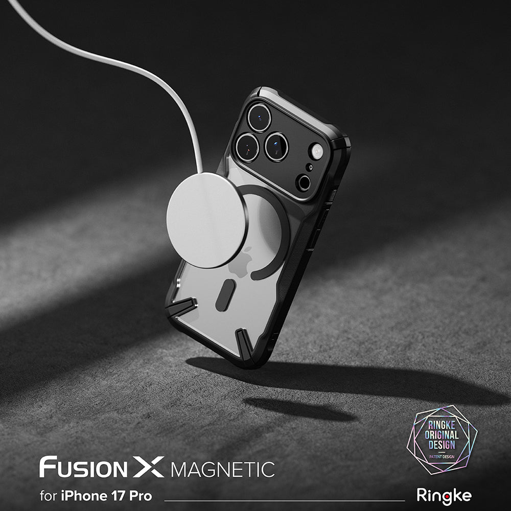 MagSafe Hülle für Apple iPhone 17 Pro Max, Ringke, Fusion X, Schwarz