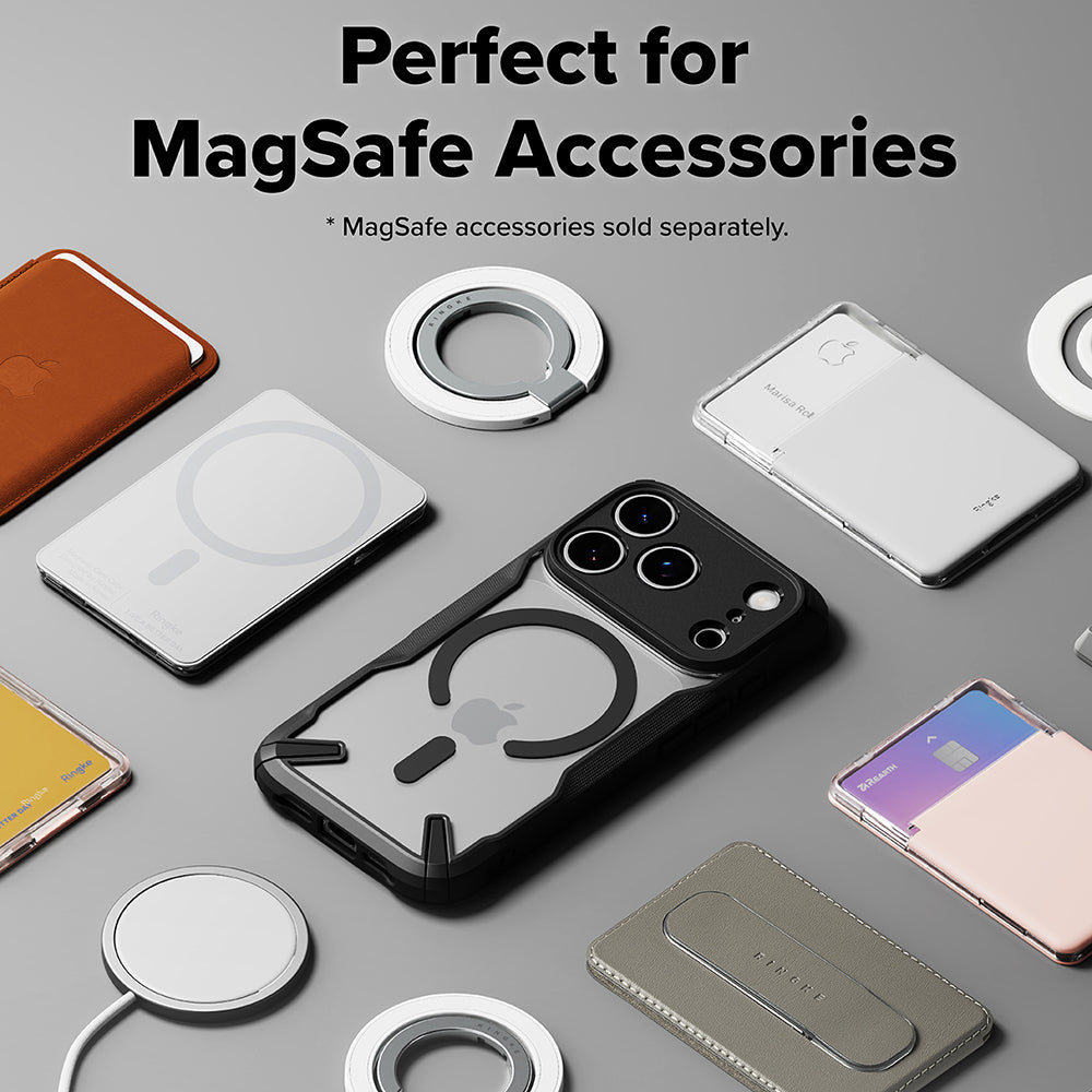 MagSafe Hülle für Apple iPhone 17 Pro Max, Ringke, Fusion X, Schwarz