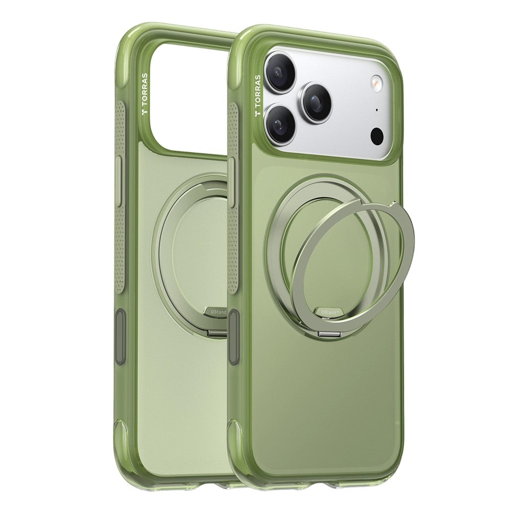 MagSafe-Hülle für Apple iPhone 17 Pro Max, Torras, Ostand O3 Air, Satin Grün