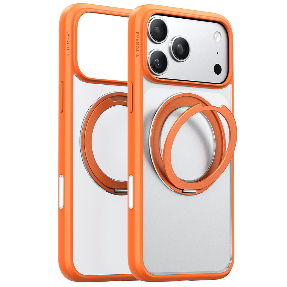 MagSafe Case for Apple iPhone 17 Pro Max, Torras, Ostand Pro, Orange