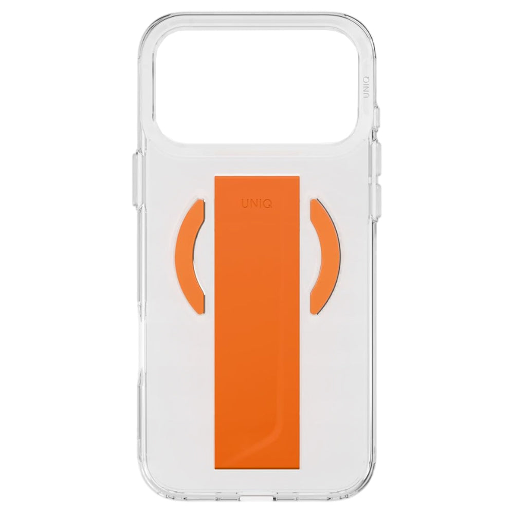 MagSafe Case for Apple iPhone 17 Pro Max, UNIQ, Heldro Air MagClick, Transparent Orange